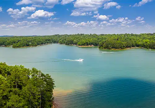 Aerial shot of Lake Lanier